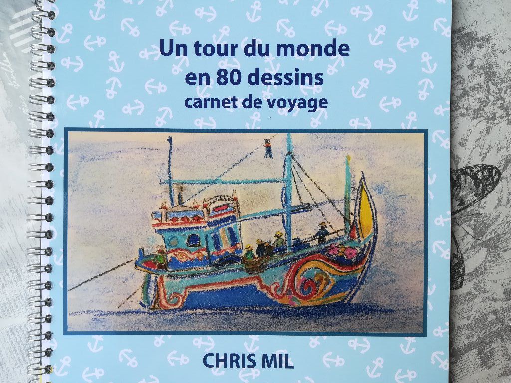 page de couverture
80 dessins au pastel
3 aquarelles
citations correspondantes aux pays
prix 22 € +4 € de port